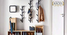 Load image into Gallery viewer, PREMIUM RACKS Coat Rack &amp; Hat Rack - Modern Design - Wall Mounted - Stylish - (Black)
