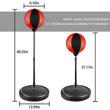 Load image into Gallery viewer, GaHoo Punching Bag Set for Kids Incl Punching Ball with Stand, Boxing Training Gloves, Hand Pump and Adjustable Height Stand, Boxing Ball Set Toy Gifts for Age 6 7 8 9 10 11 12Year Old Boys Girls
