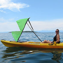 Load image into Gallery viewer, Arya Life 42 inches Downwind Wind Sail Kit Kayak Wind Sail Kayak Paddle Board Accessories,Easy Setup &amp; Deploys Quickly,Compact &amp; Portable,Green
