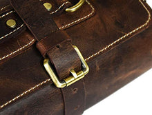 Load image into Gallery viewer, Personalized Leather Knife Roll Storage Bag | Elastic and Expandable 10 Pockets | Adjustable/Detachable Shoulder Strap | Travel-Friendly Chef Knife Case Roll By Aaron Leather Goods
