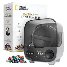 Load image into Gallery viewer, NATIONAL GEOGRAPHIC Professional Rock Tumbling Kit - Patent-Pending Rock Polisher for Kids &amp; Adults, Platinum Series Ultra Quiet, 2lb Barrel, Rocks, Grit, GemFoam Polisher, A Great STEM Science Kit
