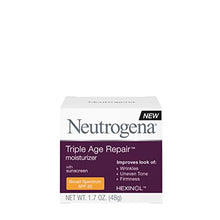 Load image into Gallery viewer, Neutrogena Triple Age Repair Anti-Aging Daily Facial Moisturizer with SPF 25 Sunscreen &amp; Vitamin C, Firming Face &amp; Neck Cream for Dark Spots with Glycerin &amp; Shea Butter, 1.7 oz
