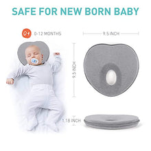 Load image into Gallery viewer, Baby Pillow for Newborn Infant(0-12months),Flat Head Prevention 3D Memory Foam Can Support Head &amp; Neck Pillow,Head Shaping Pillow,Heart Shaped
