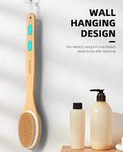 Load image into Gallery viewer, Metene Shower Brush with Soft and Stiff Bristles, Bath Dual-Sided Long Handle Back Scrubber Body Exfoliator for Wet or Dry Brushing
