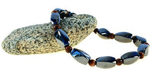 Load image into Gallery viewer, Beautiful Magnetic Black Hematite &amp; Tiger Eye Gemstone Bracelet -Good for Healing, Increases Energy, Arthritis Pain Relief Suits Both Men &amp; Women by PURPLE WHALE
