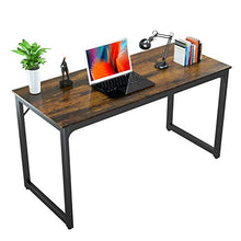 Load image into Gallery viewer, Foxemart 47 Inch Computer Desk Sturdy Office Desks 47” Modern PC Laptop Notebook Study Writing Table for Home Office Workstation, Rustic Brown
