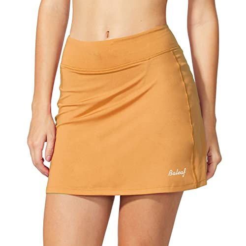 BALEAF Women's Athletic Skorts Lightweight Active Skirts with Shorts Pockets Running Tennis Golf Workout Sports Mint Cream Size M