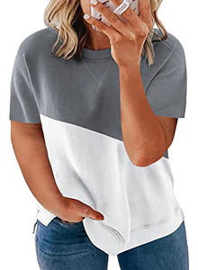 Biucly Womens Plus Size Tops Summer Casual Sexy Short Sleeve Crewneck Leopard Print Graphic Tees Oversized T Shirts,US 14-16(1X),Panther,White