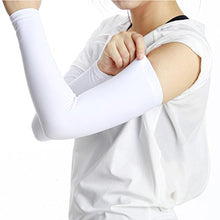 Load image into Gallery viewer, UV Protection Cooling Arm Sleeves Sun Sleeves Arm Cover for Women &amp;Girls&amp;Adult&amp;Youth&amp;Men Cycling, Running,Golf,Outdoor Tattoos Arm Warmer -Black,White,Beige
