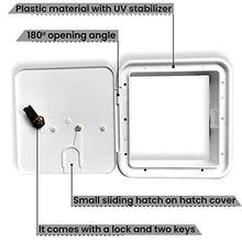 Load image into Gallery viewer, NUSET White Electrical Cable Hatch Lock with Key, RV042
