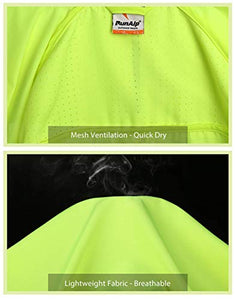 Shelcup Women's Packable Windbreaker Jacket, Lightweight and Visible, Active Cycling Running Skin Coat, Fluorescent green L