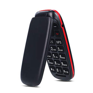 Ushining Unlocked Flip Phone 3G Tmobile Flip Phone Big Icon Easy to Use Flip Cell Phones Unlocked for Kids or Backup Phone (Black)