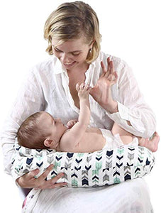 Miracle Baby Baby Breastfeeding Nursing Pillow and Positioner,Machine Washable,U Shape Nursing and Infant Support Pillow Bonus Head Positioner(Arrow)