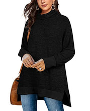 Load image into Gallery viewer, Sweatshirt for Women Tunics or Tops to Wear with Leggings Black Winter XXL
