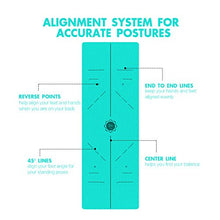 Load image into Gallery viewer, FrenzyBird 1/4-Inch TPE Yoga Mat with Carrying Strap and Alignment Marks, Anti Slip and Easy to Clean, Provides Perfect Cushioning, Ideal for Beginners and Advanced Yogis
