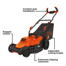 Load image into Gallery viewer, BLACK+DECKER Electric Lawn Mower with Bike Handle, 15-Inch, 10-Amp, Corded (BEMW472BH)
