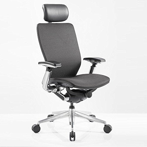 IC2 Mesh Black Shell Ergonomic Computer Chair with Headrest Dimensions: 25.5-27.5