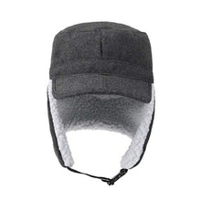Load image into Gallery viewer, Home Prefer Mens Warm Winter Hats with Visor Windproof Earflap Skull Cap Military Cap Dark Gray
