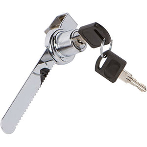 Sliding Glass Door Ratchet Lock with Chrome Finish, Keyed Alike Showcase Display