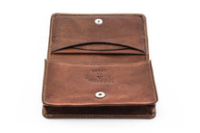 Load image into Gallery viewer, Tony Perotti Unisex Italian Cow Leather Front Pocket Business and Credit Card Case Wallet in Cognac
