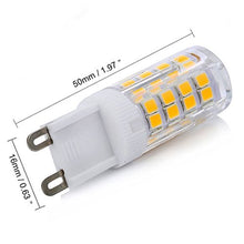 Load image into Gallery viewer, G9 LED Bulb Dimmable 4W, 40 Watt T4 G9 Halogen Equivalent, 120V No-Flicker, Chandelier Lighting 450LM (6 Pack) (Warm White 3000K)
