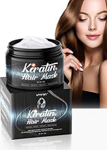 Load image into Gallery viewer, UMRAN Keratin Hair Mask - Moistorize and smoothen hair - Intensive Treatment for Dry Damaged Hair with Biotin,Retinol and Shea Butter - Hair Care Products for Women &amp; Men
