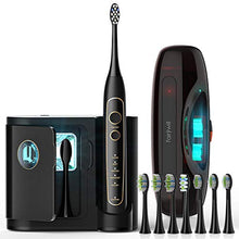 Load image into Gallery viewer, Fairywill PRO Electric Toothbrush, Ultra-Sonic Power Whitening Toothbrush with 5 Modes, Wireless Charging and Smart Timer, 8 Brush Heads with A Chargeable Travel Case
