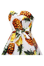 Load image into Gallery viewer, Topdress Women'sVintage Polka Audrey Dress 1950s Halter Retro Cocktail Dress Pineapple XL

