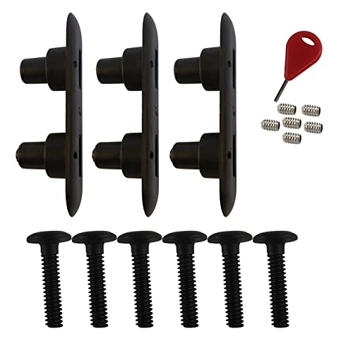 AQUBONA Double Tabs Fins Soft Plug 3pcs for Softboard Soft Top Surfboard Accessories Surfing
