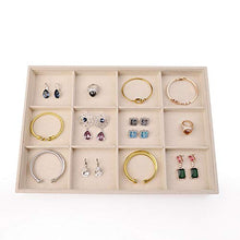 Load image into Gallery viewer, Oirlv Stackable 12 Girds Jewelry Trays Jewelry Storage Tray Showcase Display Organizer(13.8" X 1.4"X 9.4")
