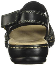 Load image into Gallery viewer, Clarks Women's Leisa Janna Sandal, Black Leather, 80 M US
