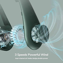 Load image into Gallery viewer, JISULIFE Neck Fan 4000 mAh Hands Free Bladeless Fan+ Stroller Fan Clip on Desk Fan 4000 mAh Rechargeable for Indoor Outdoor
