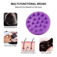 Load image into Gallery viewer, SetSail 2 Pack Shower Body Brush with Bristles and Loofah &amp; Hair Scalp Massager Shampoo Brush, Long Handle Back Scrubber for Shower, Soft Silicone Hair Scalp Scrubber, Dry and Wet Hair Brush
