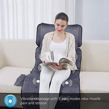 Load image into Gallery viewer, Comfier Massage Mat, Full Body Heating Massage Pad with Movable Shiatsu Neck Massage Pillow, 10 Vibrating Motors &amp; 4 Heating Pad, Neck,Shoulder Back Massager
