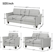 Load image into Gallery viewer, Harper &amp; Bright Designs Living Room Set 3 Pcs Sofa Set Armchair Loveseat and Couch
