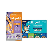 Load image into Gallery viewer, Solid Gold Indigo Moon - Dry Cat Food with Digestive Probiotics for Cats - with Vitamins &amp; High Protein with Real Pollock - 6lb - Wet Cat Food Pate &amp; Shreds in Gravy Recipes - 12 Pack
