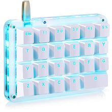 Load image into Gallery viewer, Koolertron One Handed Macro Mechanical Keyboard, Portable Mini One-Handed Mechanical Gaming Keypad 23 Fully Programmable Keys ((Blue Backlit/Blue switches))

