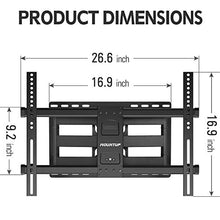 Load image into Gallery viewer, MOUNTUP Full Motion TV Wall Mount Bracket for 42-70 Inch Flat Screen/Curved TVs, Wall Mount TV Bracket - Articulating Arms with Smooth Extension, Swivel, Tilt, Max VESA 600x400mm and 100LBS, MU0012
