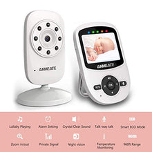 Load image into Gallery viewer, Video Baby Monitor with Digital Camera, ANMEATE Digital 2.4Ghz Wireless Video Monitor with Temperature Monitor, 960ft Transmission Range, 2-Way Talk, Night Vision, High Capacity Battery (White)
