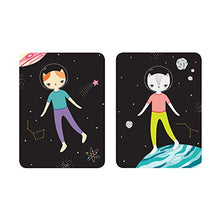 Load image into Gallery viewer, Mudpuppy Space Cat Magnetic Tin – Includes 3 Sheet of Mix &amp; Match Dress Up Magnets and 2 Background Scenes – Toy Magnets for Kids with Hinged Storage Tin – Great Travel Activity for Kids and Toddlers
