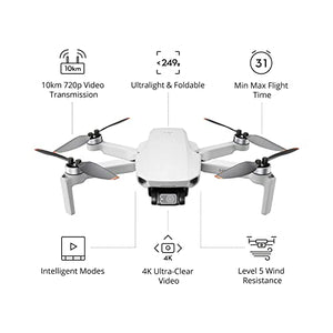 DJI Mini 2 Fly More Combo – Ultralight Foldable Drone, 3-Axis Gimbal with 4K Camera, 12MP Photos, 31 Mins Flight Time, OcuSync 2.0 10km HD Video Transmission, QuickShots, Gray