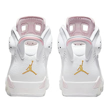 Load image into Gallery viewer, Nike Women's Air Jordan 6 WMNS Gold Hoops, White/Sail/Metallic Gold/Barel, 11.5W
