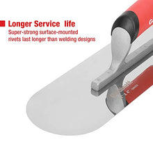 Load image into Gallery viewer, Goldblatt 2 Pieces Pool Trowel Stainless Steel with Soft Grip Handle, Includes 16'' x 4-1/2'' &amp; 14'' x 4'' Finishing Trowels Set, Lightweight Alloy Mounting, Round End
