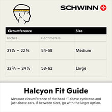Load image into Gallery viewer, Schwinn Halcyon ERT Youth/Adult Bike Helmet, Fits Head Circumferences 54-58 cm, Medium, Blue
