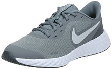 Load image into Gallery viewer, Nike Unisex-Kid's Revolution 5 Grade School Running Shoe, Cool Grey/Pure Platinum-Dark Grey, 6.5Y Regular US Big Kid

