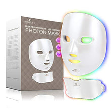 Load image into Gallery viewer, Project E Beauty Photon Skin Rejuvenation Face &amp; Neck Mask | Wireless LED Photon Red Blue Green Therapy 7 Color Light Treatment Anti Aging Spot Removal Wrinkles Whitening Facial Skin Care Mask
