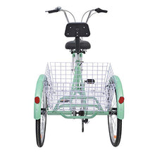 Load image into Gallery viewer, MOPHOTO Adult Tricycles 7 Speed 24/26 Inch Three Wheel Bike Cruiser Trike with Low-Step Through Frame/Large Basket/Backrest Saddle for Men, Women, Seniors
