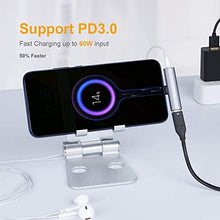 Load image into Gallery viewer, 5-in-1 USB C Hub Multiport Adapter, CableCreation USB C Hub 4K 60Hz Bundle with USB C to 3.5mm Headphone and Charger Adapter,
