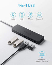Load image into Gallery viewer, Anker 4-Port USB 3.0 Hub, Ultra-Slim Data USB Hub with 2 ft Extended Cable [Charging Not Supported], for MacBook, Mac Pro, Mac mini, iMac, Surface Pro, XPS, PC, Flash Drive, Mobile HDD
