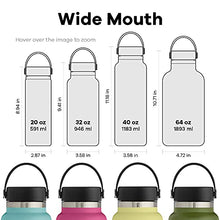 Load image into Gallery viewer, Hydro Flask Wide Mouth Flex Cap Bottle - Stainless Steel Reusable Water Bottle - Vacuum Insulated, Dishwasher Safe, BPA-Free, Non-Toxic
